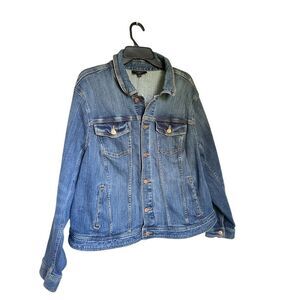 NWT Talbots Plus Button Front Denim Jacket